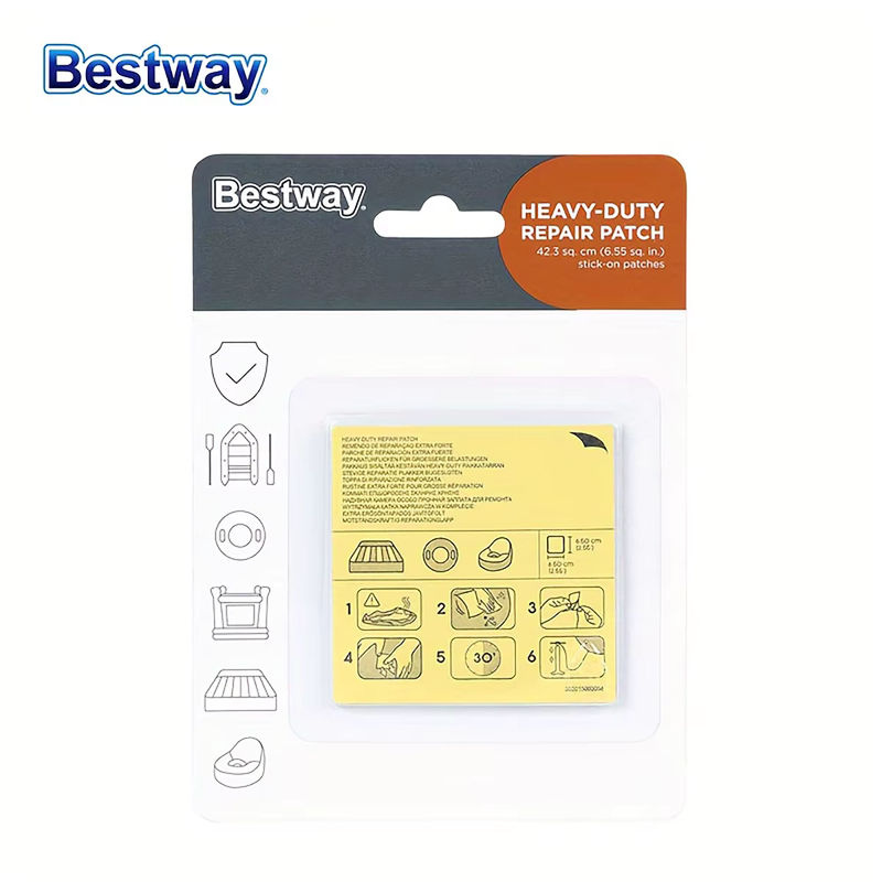 Bestway 10-teiliges selbstklebendes Unterwasser-Reparaturset für Schwimmbecken in Gelb und Transparent - Bild 2