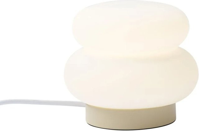 QAZQA Japandi Tischleuchte Kumo in Beige mit Opalglas Kugelform Höhe: 15 cm - Bild 1