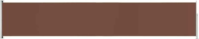 Furnicato Seitenmarkise ausziehbar Braun B: 600 cm, H: 117 cm - Bild 1