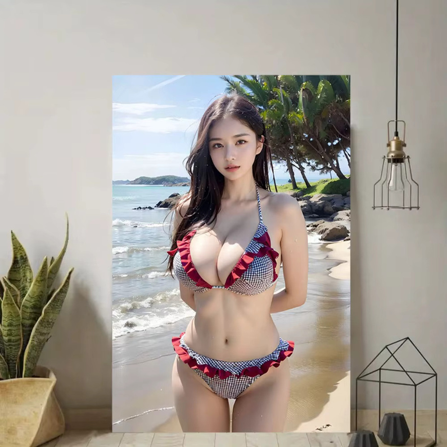 Modernes Leinwandposter von HELLOYOUNG mit Strandmotiv in Multicolour, ungerahmter Leinwanddruck im Querformat, Breite: 30,0 cm, Höhe: 20,0 cm - Bild 3