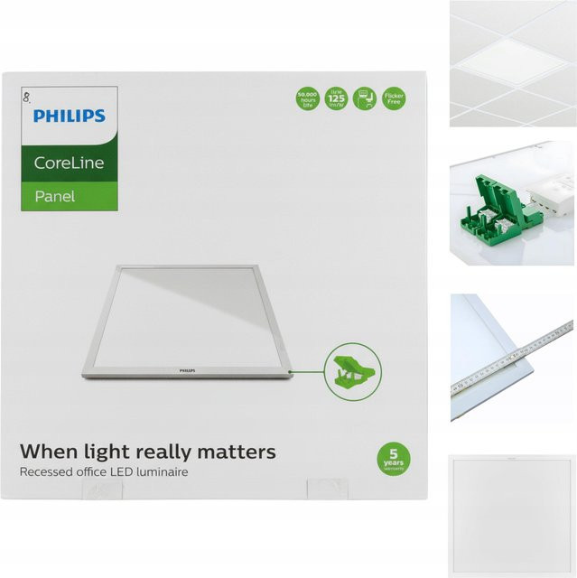 Philips Panel Coreline LED RC133V G4 LED34S/830 PSD W62L62Oc, Farbe: Weiß, B/T: 62 x 62 cm - Bild 1