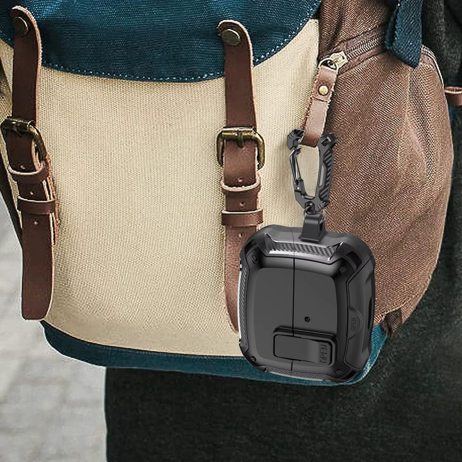 Schutzhülle mit Clipverschluss für Samsung Galaxy Buds 3 und Galaxy Buds 3 Pro in Schwarz - Bild 3