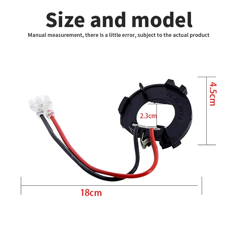APMATAUTO H7 LED Scheinwerfer Birne Adapter Set, 2 Stück, Farbe: Schwarz, Halter Sockel Basis für Golf Jetta MK7 MK6 Scirocco Touran Sharan und Mercedes-Benz - Bild 3
