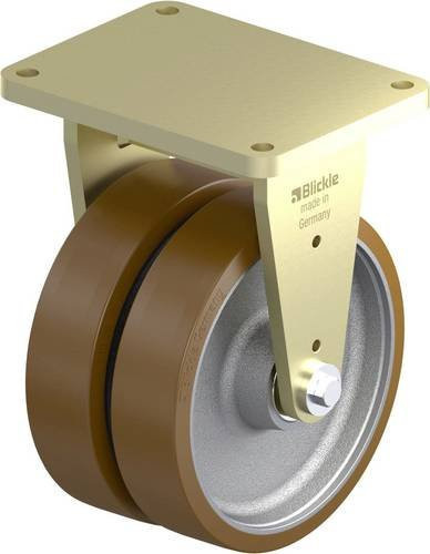 Blickle Schwerlast-Doppel-Bockrolle BSD-GB 404K-42 in Silber, Rad-Durchmesser: 40 cm, Tragfähigkeit: 6800 kg - Bild 1