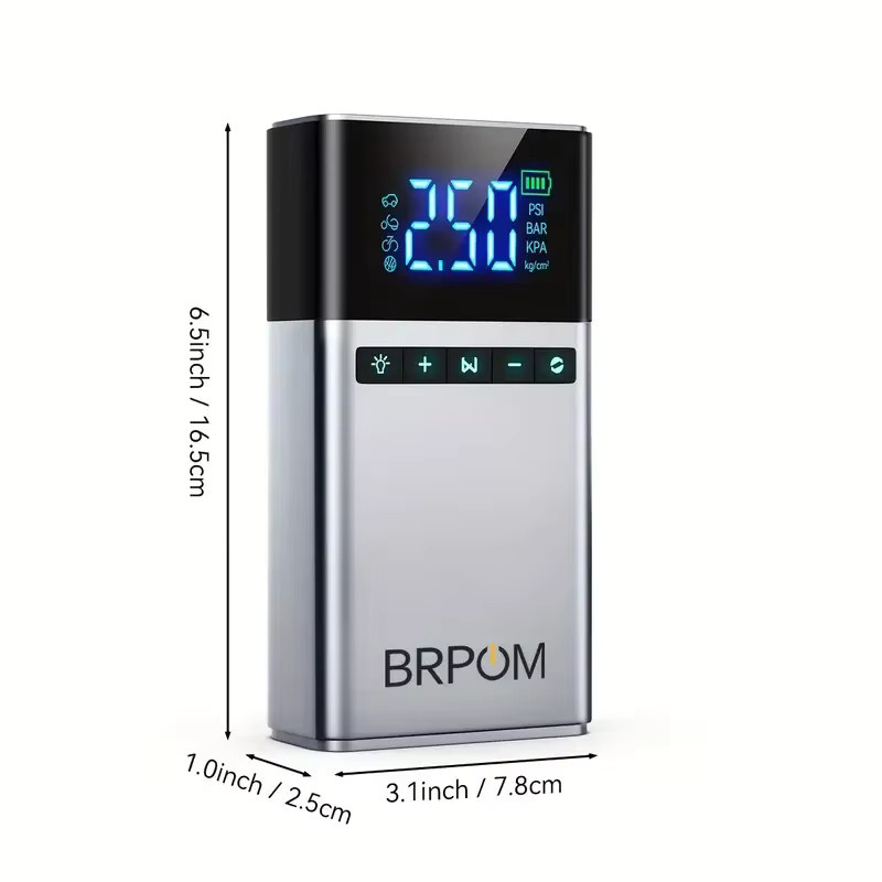 BRPOM Tragbarer Auto-Starter mit 26800mAh Akku, 6000A Starthilfe und 180 PSI Luftkompressor für 12V Autobatterien - Bild 5