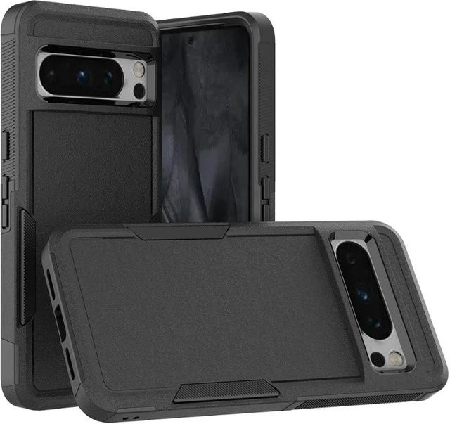 OTT-B Heavy Duty Armor Case 2in1 Stoßfeste Schutzhülle für Google Pixel 9, 9 Pro XL, 8, 7, 6 Pro 5G in Schwarz - Bild 1