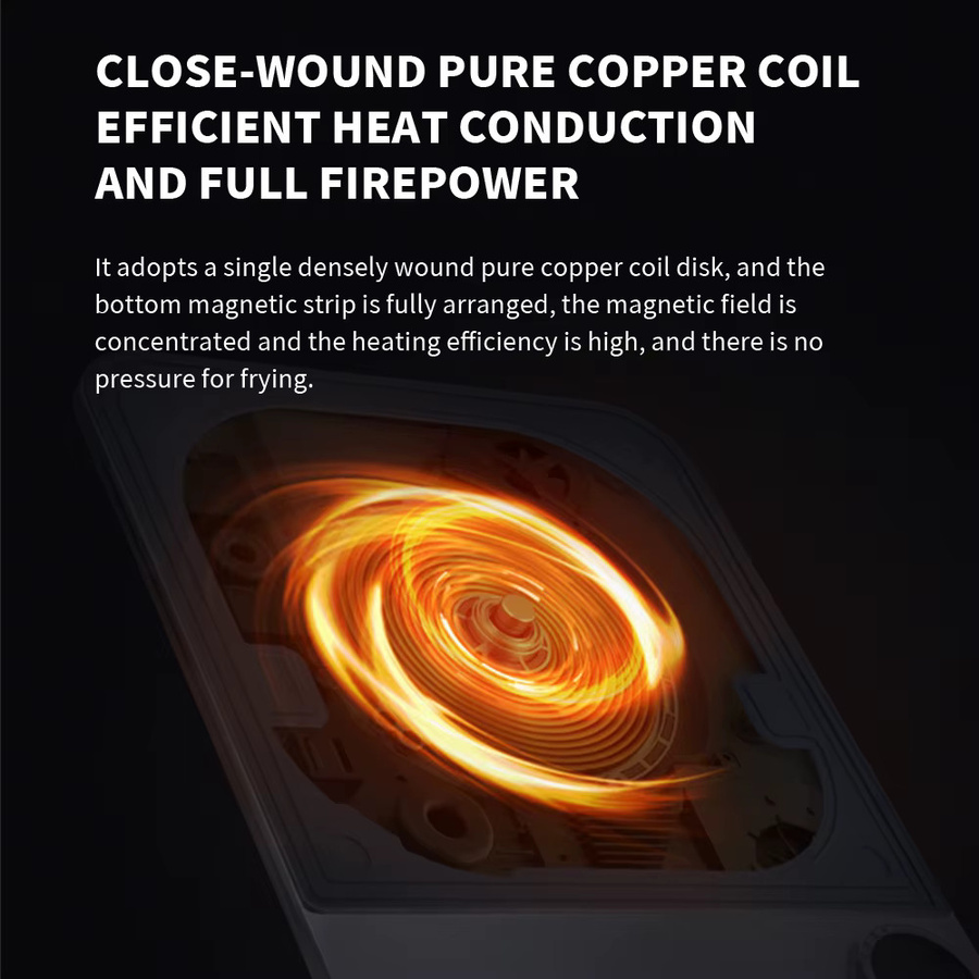 Mijia Ultraflacher Induktionsherd 2100W mit App-Steuerung, Schwarz - Bild 2