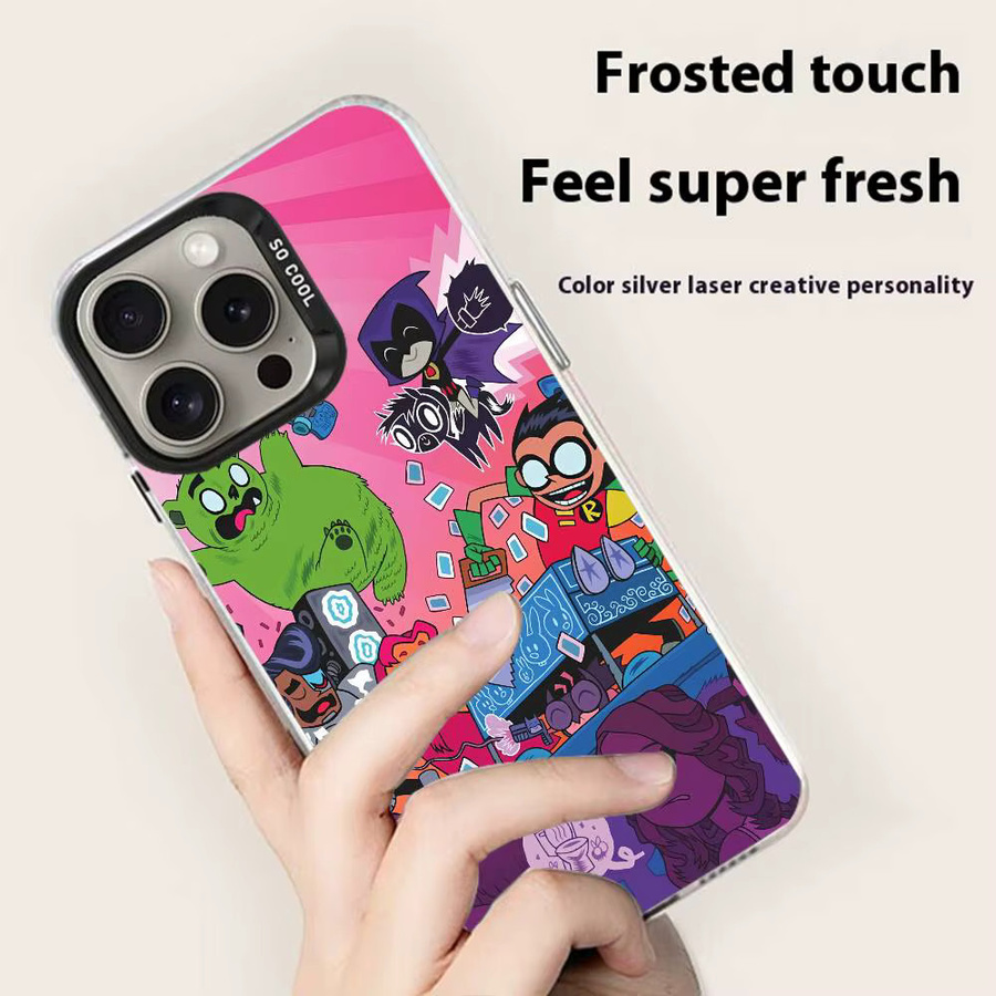 T-Teen Robin T-Titans Handyhülle für iPhone 11-16, Farbwechselnd und Transparent, Anti-Fall TPU-Hülle - Bild 2