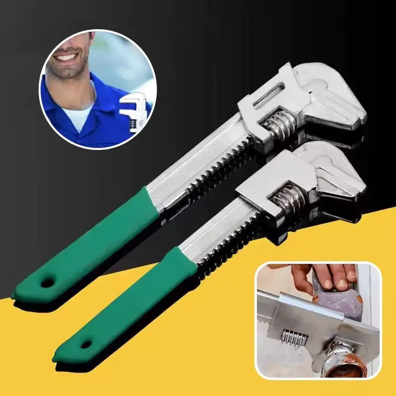 Universeller F-Typ Rohrspanner als einstellbarer Rechtwinkelschlüssel für Sanitärreparaturen in Silber - Bild 5