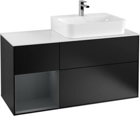 Villeroy & Boch Finion Waschtischunterschrank mit Abdeckplatte, Breite: 120 cm, Tiefe: 50,1 cm, Höhe: 50,1 cm, lackiert - Bild 1