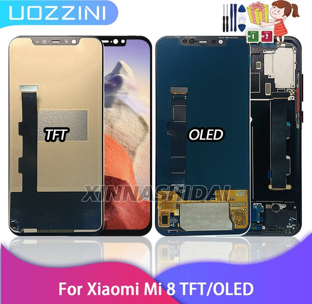 Xiaomi Mi 8 LCD Display mit Touchscreen Digitizer und Rahmen in Schwarz - Bild 1