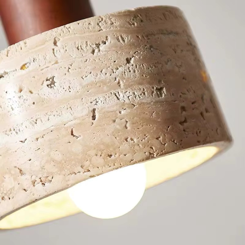 JIANKEXING Pendelleuchte im Wabi-Sabi-Stil aus gelbem Travertin in Cremefarben für Retro- und nordisches Design - Bild 4