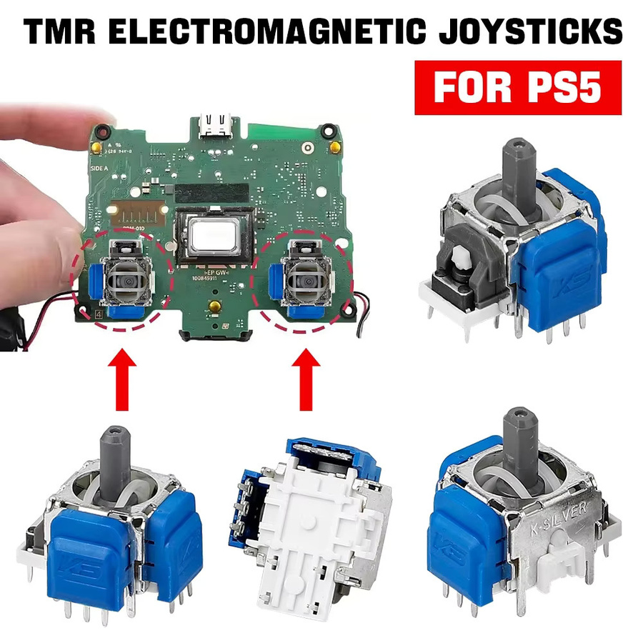 Hayoumon TMR Elektromagnetischer Joystick für PS5 PS4 und Xbox Series Controller zur Reparatur mit Anti-Drift 3D Analog ThumbStick - Bild 3