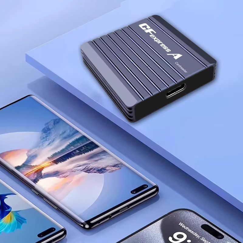 OULLX CFexpress Typ A Kartenleser mit USB 3.2 Gen2 10 Gbit/s und USB-A sowie USB-C Anschluss in Grau - Bild 5