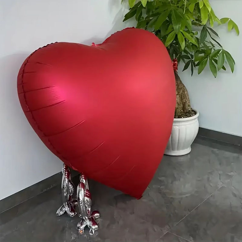 Loha Party Herzförmiger Folienballon in Pink oder Rot, 60 Zoll (152,4 cm) für Geburtstag, Valentinstag und Hochzeit - Bild 2