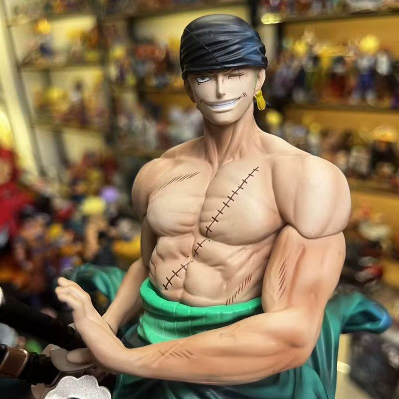 Bandai One Piece Anime Figur Roronoa Zoro Statue aus PVC, Multicolor, Höhe: 28,0 cm - Bild 3