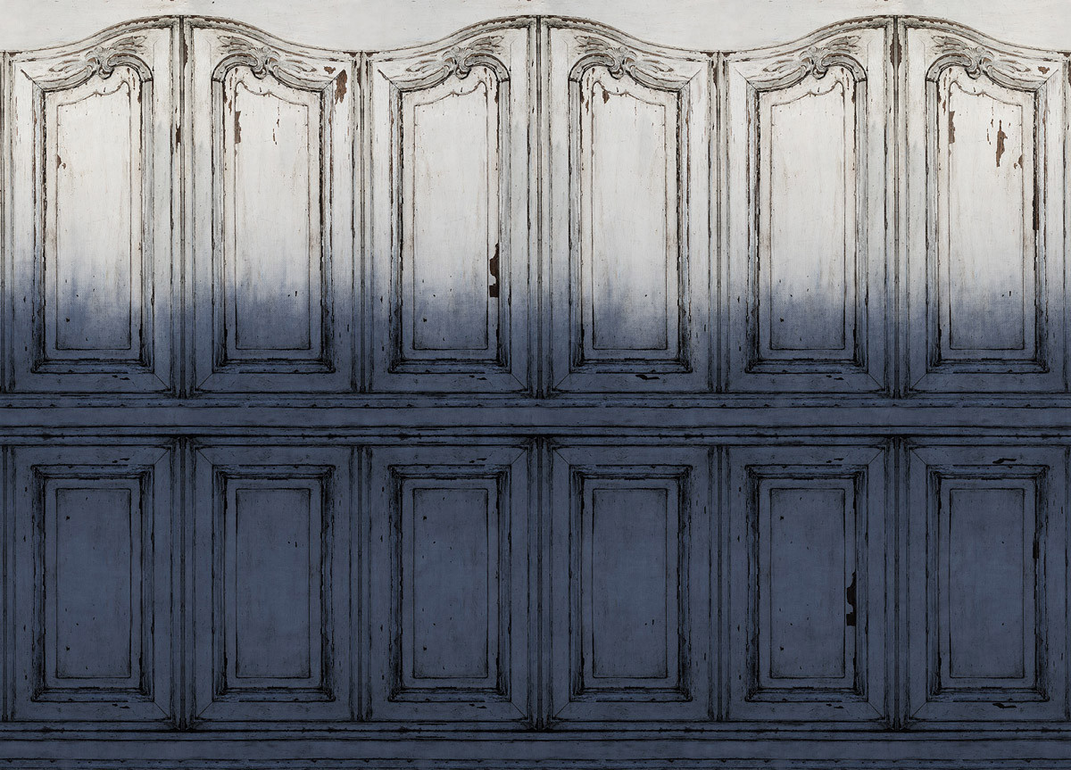 Rebel Walls Mural Parisian Panels Dip Dye Blue Fototapete aus Vlies mit Stadtmotiv - Bild 1