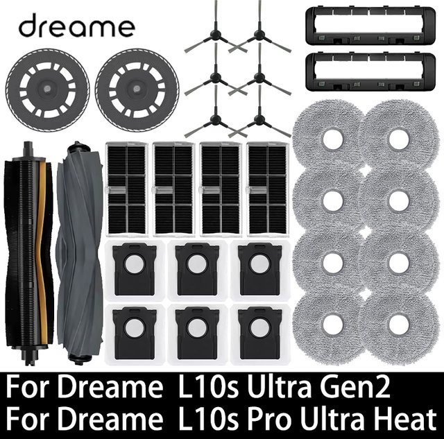 Dreame Ersatzteil-Set für L10s Ultra Gen2 und L10s Pro Ultra Heat mit Hauptbürste, Seitenbürste, HEPA-Filter, Wischmopp und Staubbeutel - Bild 1
