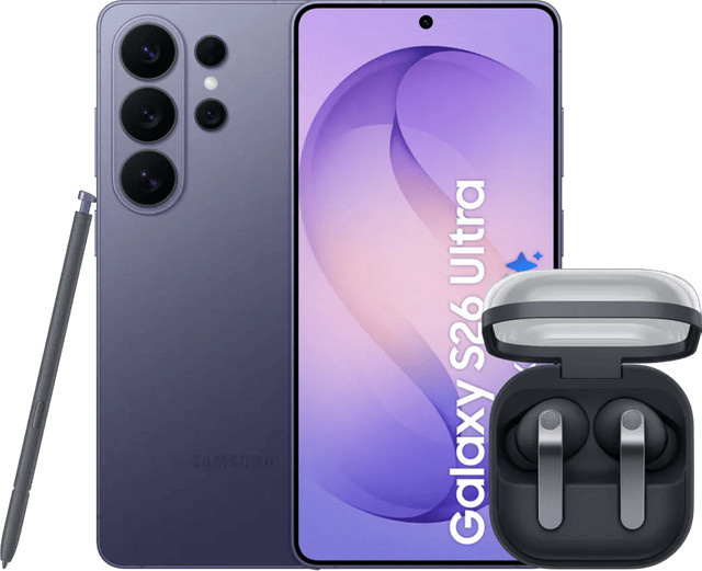 Samsung Galaxy S26 Ultra 512GB Dunkelblau 5G und Samsung Galaxy Buds4 Pro Schwarz - Bild 1