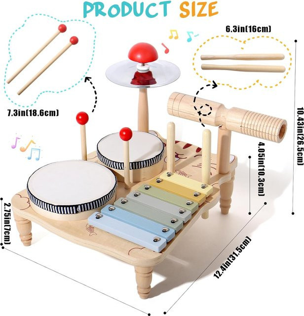 Favorite Holz Xylophon Schlagzeug Set, Musikinstrumente, ab 1 Jahr - Bild 1