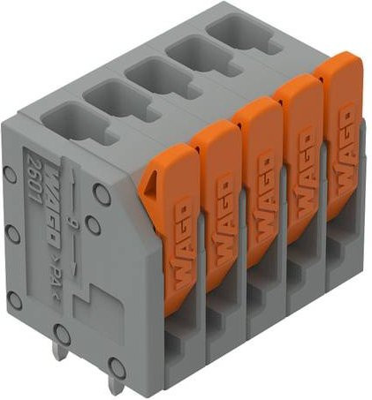 WAGO 2601-3105 Leiterplattenklemme Grau, 100 Stück - Bild 1