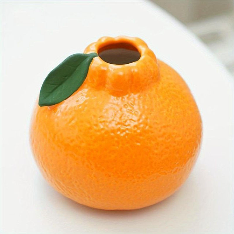 SZwatch Dekorative Vase in Fruchtform in Orange für Schnittblumen und Tischdeko - Bild 1