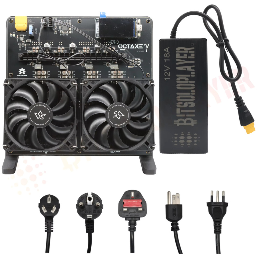 NerdOCTAxe Bitcoin Solo Miner SHA-256 BM1370 Chip 9.6Th/s 160W Mini Mining-Maschine in Orange-Schwarz - Bild 6