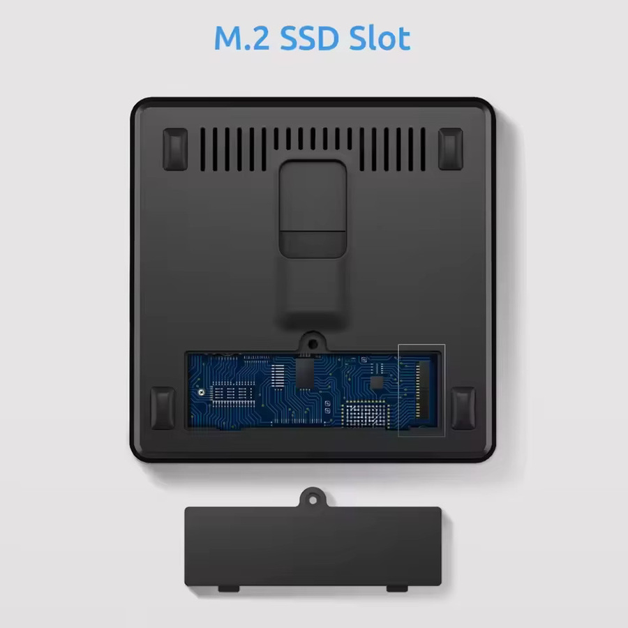 ERVPES Mini-PC B20E Micro-Desktop-Computer mit AMD Prozessor, 8GB RAM, 128GB ROM, Windows 11 Pro und Dual-Band WLAN in Schwarz - Bild 4