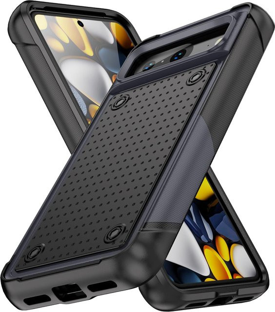 Stoßfeste Armor Handyhülle für Google Pixel 9A 8 7 Pro 8A 7A in Schwarz, robustes Heavy Duty Cover nach Militärstandard - Bild 1