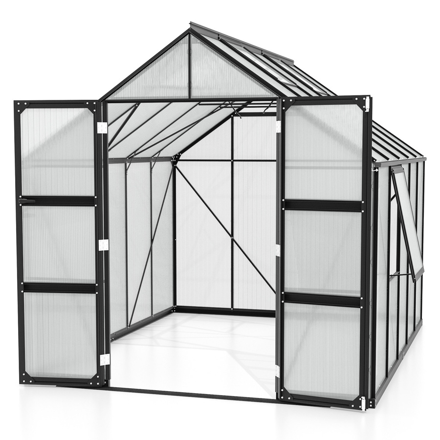 Vitavia Gewächshaus Olymp 8300 mit 6 mm Polycarbonat in Schwarz, B: 257 cm, T: 325 cm - Bild 2