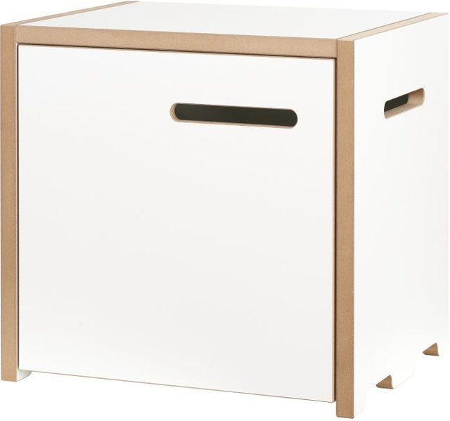 Tojo Halbstark Grundmodul Cube in Weiß mit Rückwand und lackierter MDF-Oberfläche - Bild 1