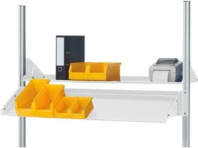 Rau Neigbare Metallablage EE in Grau, B/T/H: 100,0 x 30,0 x 16,0 cm - Bild 1