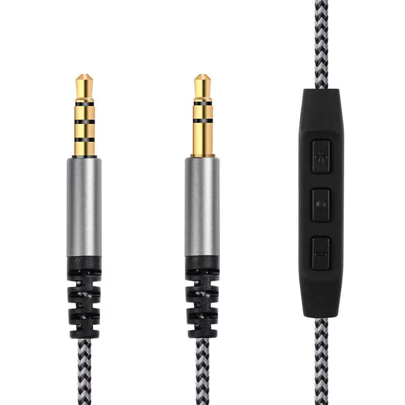 Koceta HiFi On-Ear-Kopfhörerkabel 3,5 mm auf 3,5 mm OFC Audiokabel für Headsets, Grau, Länge: 1,5 m - Bild 2
