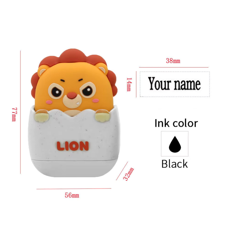 Personalisierter wasserfester Namensstempel mit Gravur für Kinder und Schulbedarf in Multicolor - Bild 2