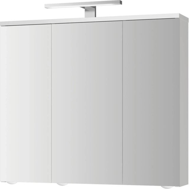 Jokey Spiegelschrank Arda mit LED-Beleuchtung und Sensor-Schalter, Weiß Hochglanz, B/H: 72,0 x 68,5 cm - Bild 1