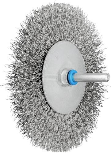 PFERD Rundbürste POS RBU ungezopft mit Edelstahl-Draht Ø 0,30 mm, Durchmesser: 100 mm, Schaft-Ø: 6 mm, Farbe: Silber - Bild 1