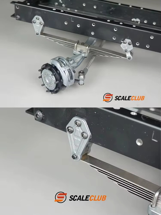 SCALECLUB RC Truck Vorderachse Hebeösen Aufhängungssatz, 1:14, Zubehör, Metall - Bild 4