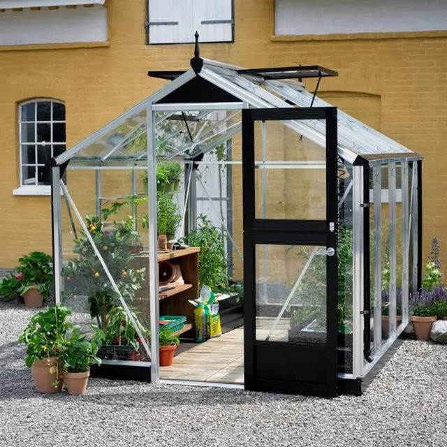 Juliana Gewächshaus Compact 6 aus Aluminium mit Sicherheitsglas in Silber - Bild 1