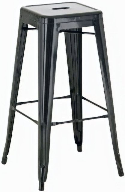 CLP Barhocker Joshua Stapelbarer Tresenhocker aus Metall in Schwarz mit Sitzhöhe 76 cm - Bild 1