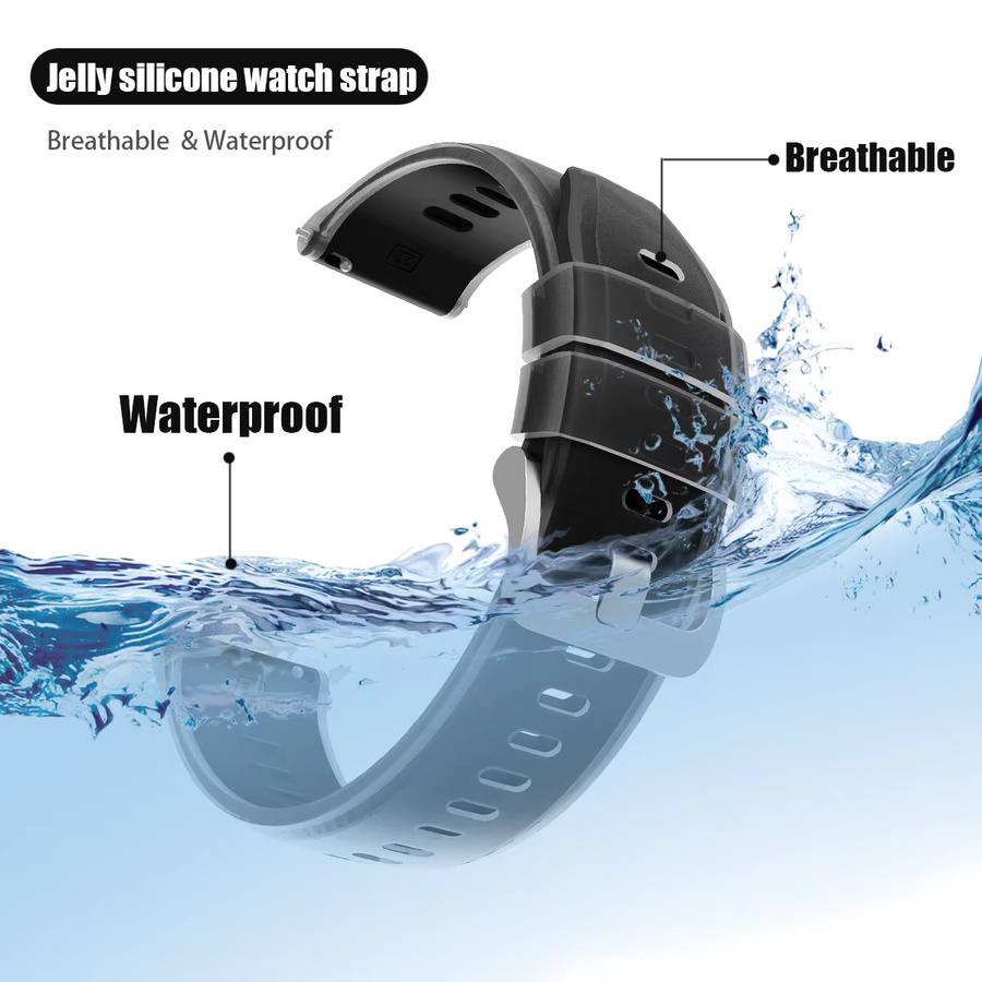 Realme Smartwatch Armband, Silikon, 22 mm, Schwarz, Unisex - Bild 2