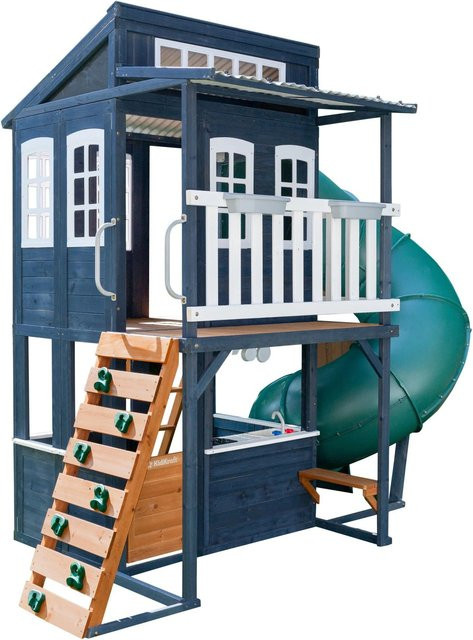 KidKraft Cozy Escape Spielturm mit Rutsche Marineblau - Bild 1