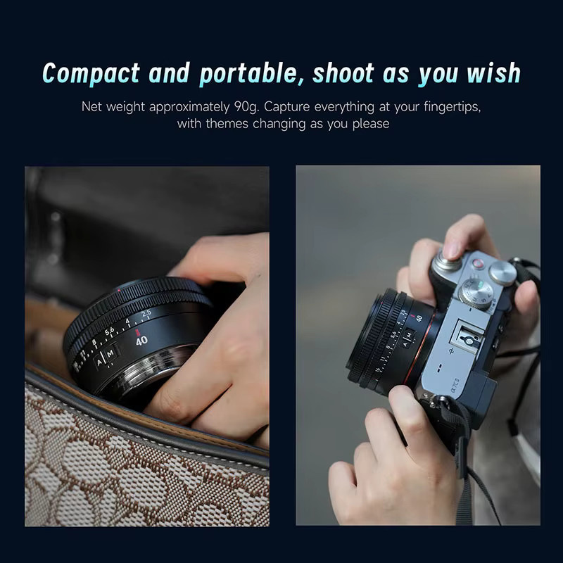 7artisans AF 40mm F2.5 Autofokus-Vollformat-Objektiv für Sony E, Farbe: Schwarz - Bild 2