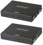 ATEN VanCryst VE170-AT-G Audio/Video Extender Set für VGA und 3,5 mm Klinke über RJ45 Netzwerkkabel in Schwarz, Reichweite bis 300 m - Bild 1