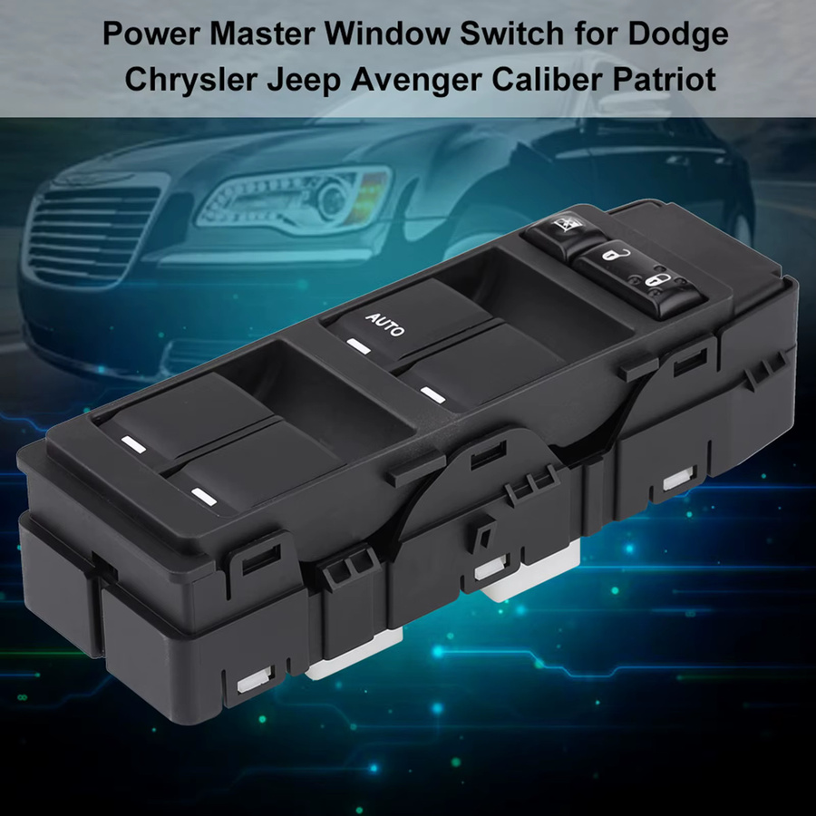 Power Master Fensterschalter in Schwarz für Dodge Chrysler Jeep Avenger Kaliber Patriot 04602780aa Zubehör - Bild 5