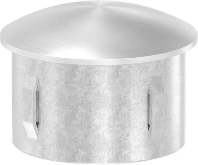 FeNau Einsteckkappe aus V4A Edelstahl in Silber, gewölbt, Durchmesser: 48,3 mm - Bild 1