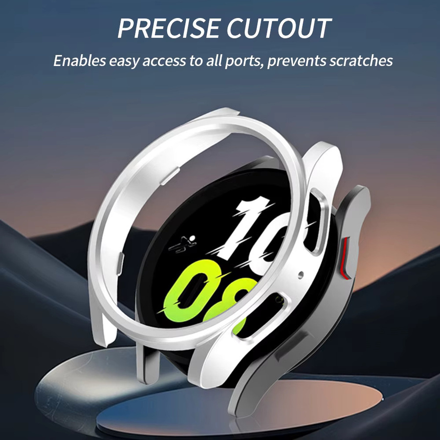 Samsung Galaxy Watch 6 Classic Bumper Cover, PC-Rahmen, gehärtetes Glas - Bild 4
