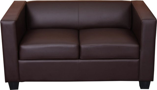 MCW 2er Sofa Lille in Braun aus Kunstleder im modernen Lounge-Stil - Bild 2