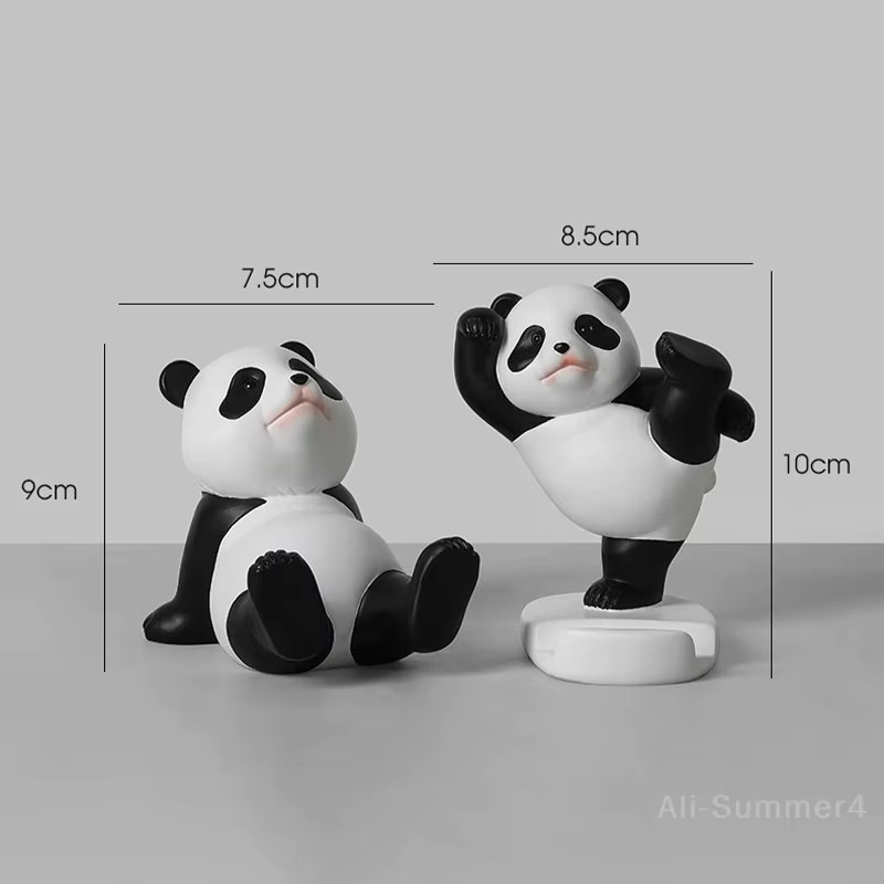 Kreative Panda Handy Ständer aus Kunststoff in Weiß zur Schreibtisch Dekoration für Home Office und Zuhause - Bild 4