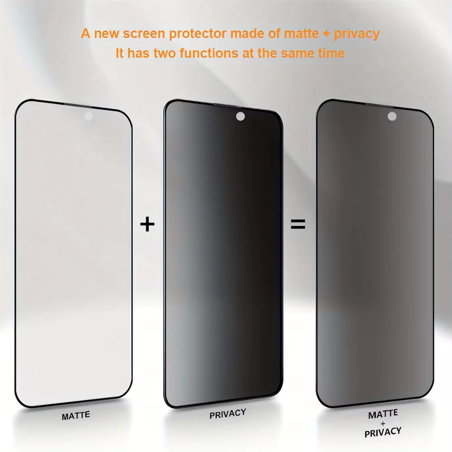 NNBILI 3er Pack Matte Privacy Displayschutzfolie mit Anti-Peeping-Funktion für iPhone 17 Pro Max 16 15 14 13 12 11 Plus XS Max Full Cover Glas - Bild 3