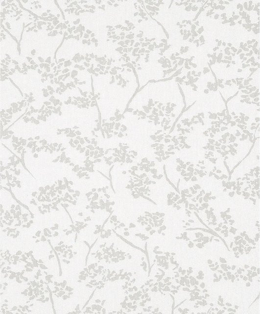 Schöner Wohnen Vliestapete mit floralem Blätter-Motiv in Weiß-Pearl, FSC-zertifiziert - Bild 1